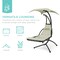 Best Choice Products Hanging Curved Chaise Lounge Chair Swing for Backyard, Patio w/ Pillow, Shade, Stand